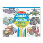 Jumbo Colouring Pad Vehicles Blue - Melissa & Doug  